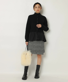 JUSGLITTY(ジャスグリッティー) |ハイネックラメリブニット