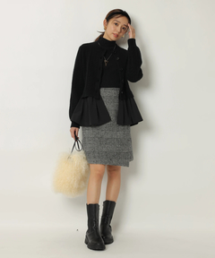 JUSGLITTY(ジャスグリッティー) |ハイネックラメリブニット