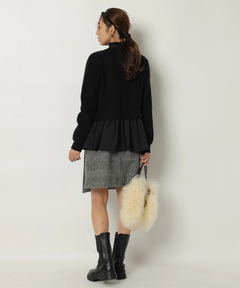 JUSGLITTY(ジャスグリッティー) |ハイネックラメリブニット