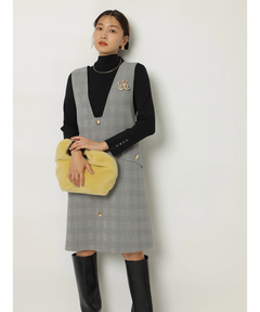 JUSGLITTY(ジャスグリッティー) |ハイネックラメリブニット