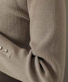 JUSGLITTY(ジャスグリッティー) |ハイネックラメリブニット