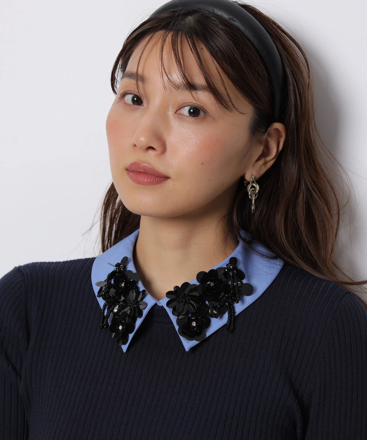 未使用 JUSGLITTY アシメリボンニット 2 モカ ネイロンBLEND '19年商品 シアーダブル衿2wayニット \u2013 MISCH MASCH|31 Sons de mode