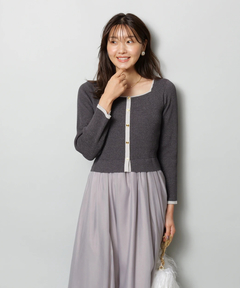 JUSGLITTY(ジャスグリッティー) |スクエアカーデドッキングワンピース