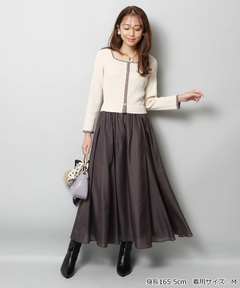 JUSGLITTY(ジャスグリッティー) |スクエアカーデドッキングワンピース