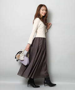 JUSGLITTY(ジャスグリッティー) |スクエアカーデドッキングワンピース