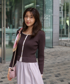 JUSGLITTY(ジャスグリッティー) |スクエアカーデドッキングワンピース