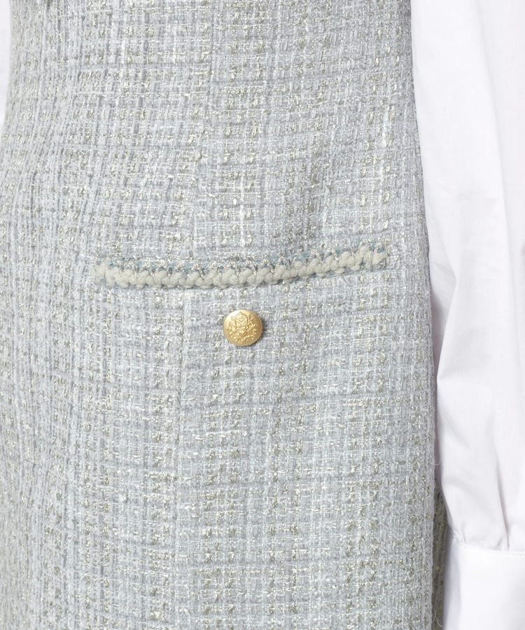 JUSGLITTY ツイード ジレ アルページュストーリー ツイードフレアジレ | ジャケット | Arpege story（アルページュ