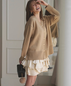 JUSGLITTY(ジャスグリッティー) |〈美香さんコラボ〉カーデ×ペプラムワンピSET