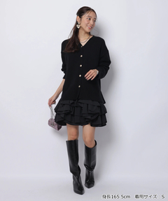 JUSGLITTY(ジャスグリッティー) |〈美香さんコラボ〉カーデ×ペプラムワンピSET