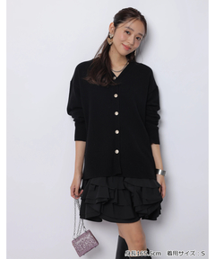 JUSGLITTY(ジャスグリッティー) |〈美香さんコラボ〉カーデ×ペプラムワンピSET