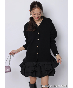 JUSGLITTY(ジャスグリッティー) |〈美香さんコラボ〉カーデ×ペプラムワンピSET