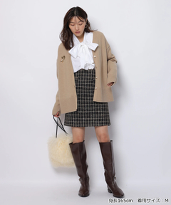 JUSGLITTY(ジャスグリッティー) |〈美香さんコラボ〉カーデ×ペプラムワンピSET