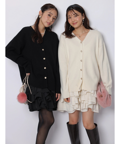 JUSGLITTY(ジャスグリッティー) |〈美香さんコラボ〉カーデ×ペプラムワンピSET