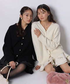 JUSGLITTY(ジャスグリッティー) |〈美香さんコラボ〉カーデ×ペプラムワンピSET