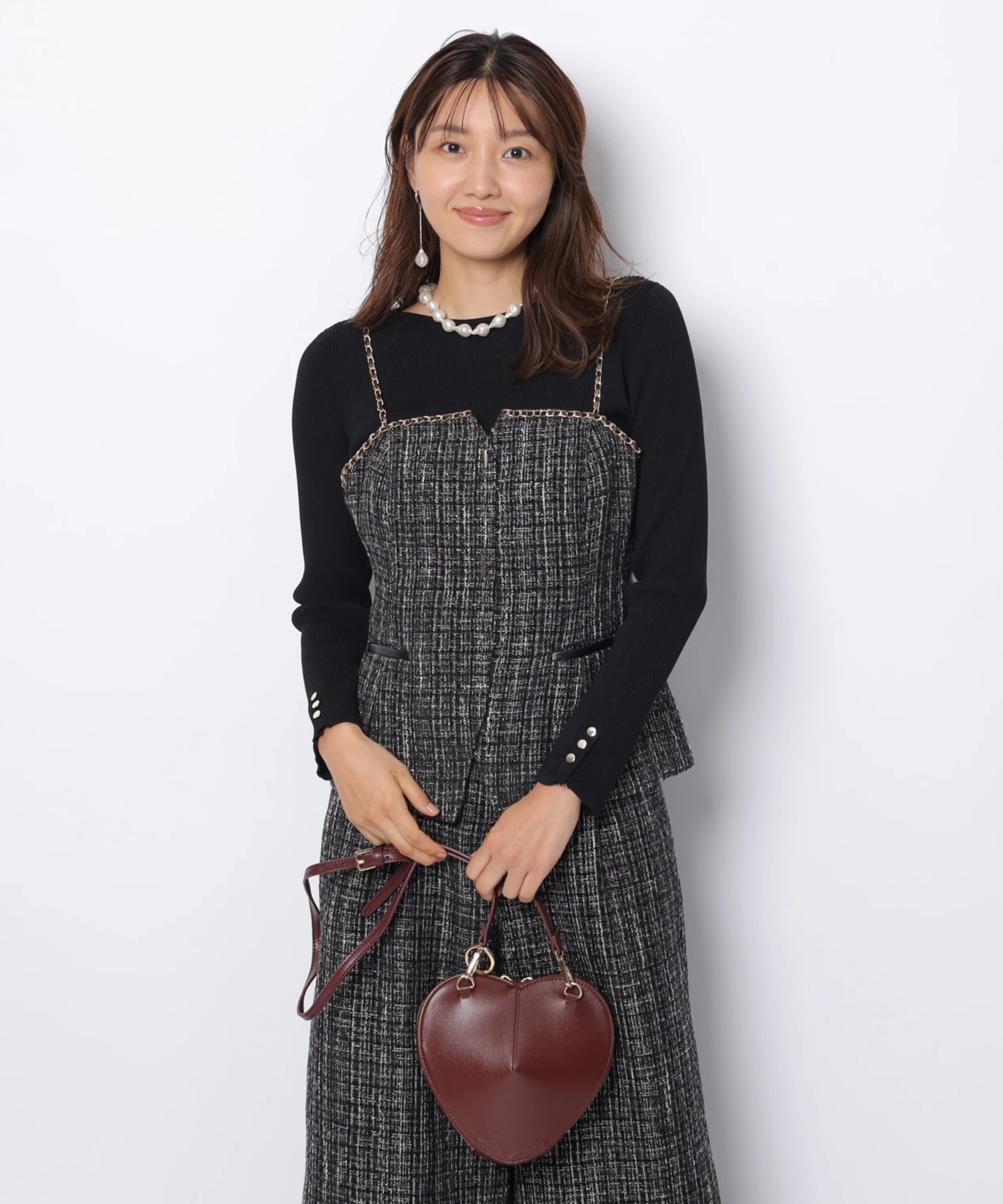 長袖ボートネックリブニット | ニット | JUSGLITTY（ジャス