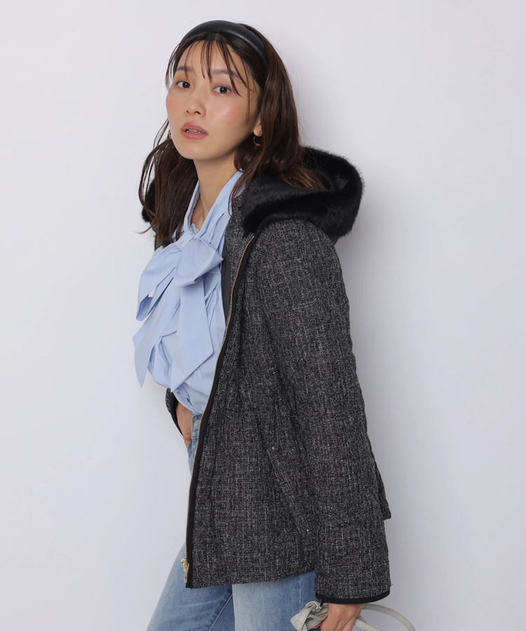 ジャスグリッティー ショート リバーウールコート ジャスグリッティー