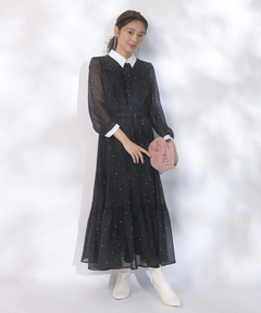 JUSGLITTY(ジャスグリッティー) |スノードットプリントワンピース