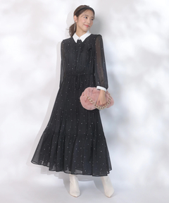 JUSGLITTY(ジャスグリッティー) |スノードットプリントワンピース