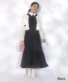 JUSGLITTY(ジャスグリッティー) |スノードットプリントワンピース