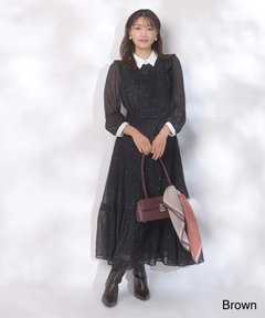 JUSGLITTY(ジャスグリッティー) |スノードットプリントワンピース