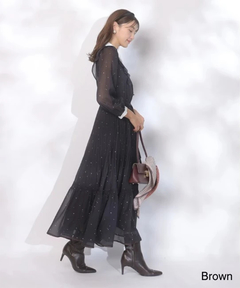 JUSGLITTY(ジャスグリッティー) |スノードットプリントワンピース