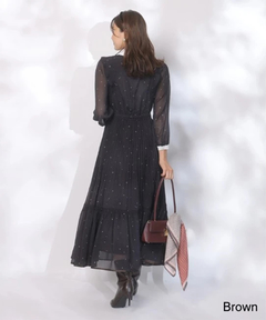 JUSGLITTY(ジャスグリッティー) |スノードットプリントワンピース