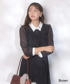 JUSGLITTY(ジャスグリッティー) |スノードットプリントワンピース