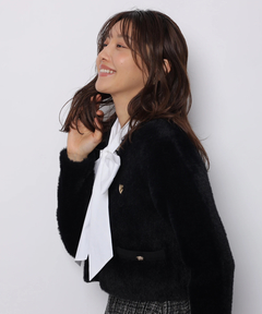 JUSGLITTY(ジャスグリッティー) |ファーリージャケットライクカーデ