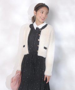 JUSGLITTY(ジャスグリッティー) |ファーリージャケットライクカーデ