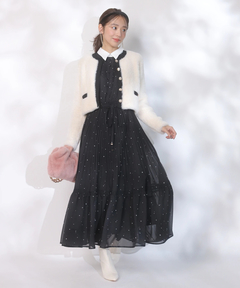 JUSGLITTY(ジャスグリッティー) |ファーリージャケットライクカーデ