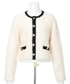 JUSGLITTY(ジャスグリッティー) |ファーリージャケットライクカーデ