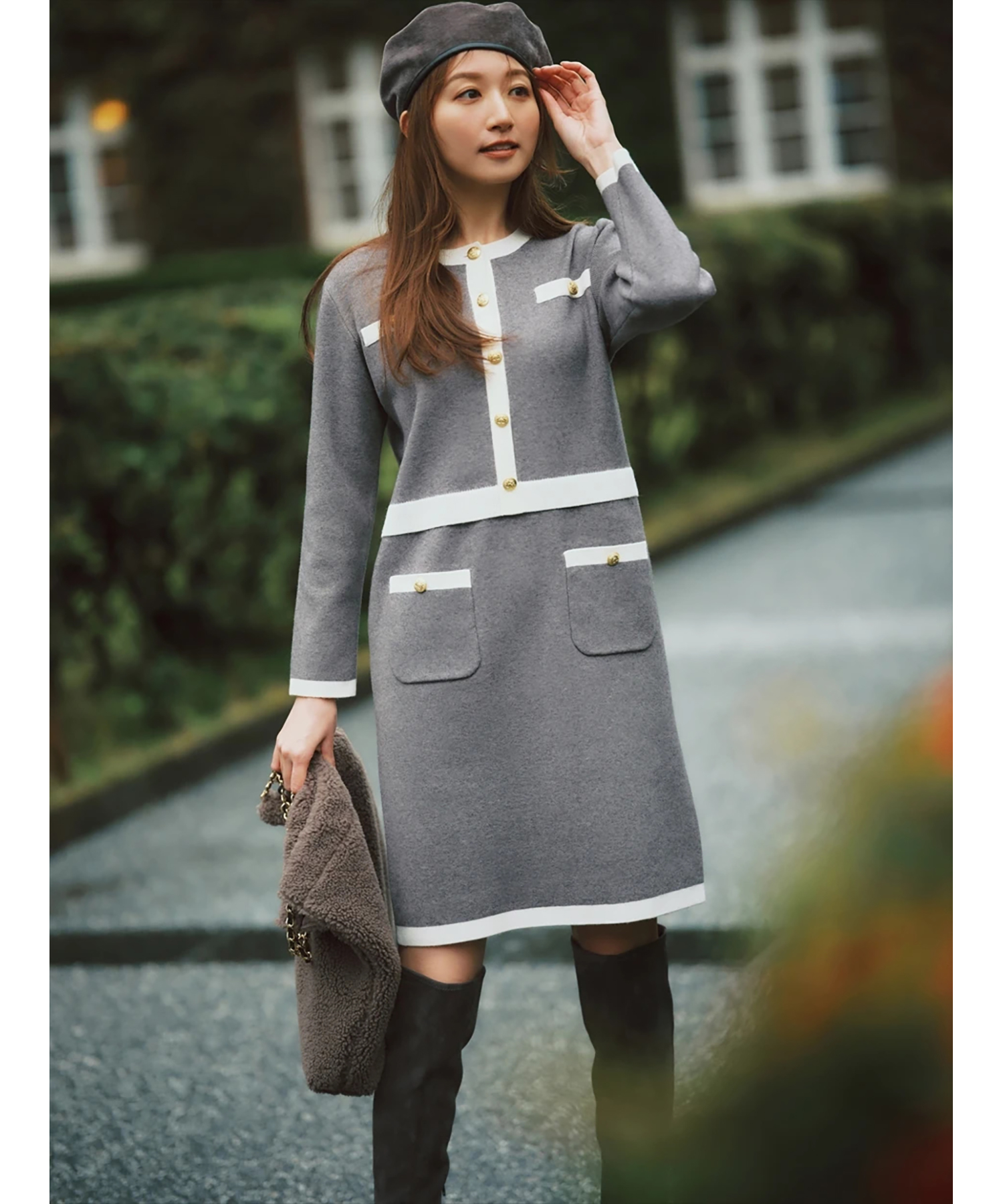 配色ニットアップライクワンピース | ワンピース | JUSGLITTY（ジャス