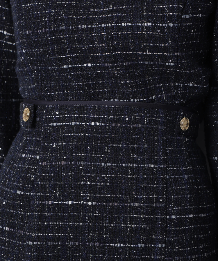 Arpege story 中綿入りツイードジャコット アルページュストーリー Arpege story 中綿入りツイード