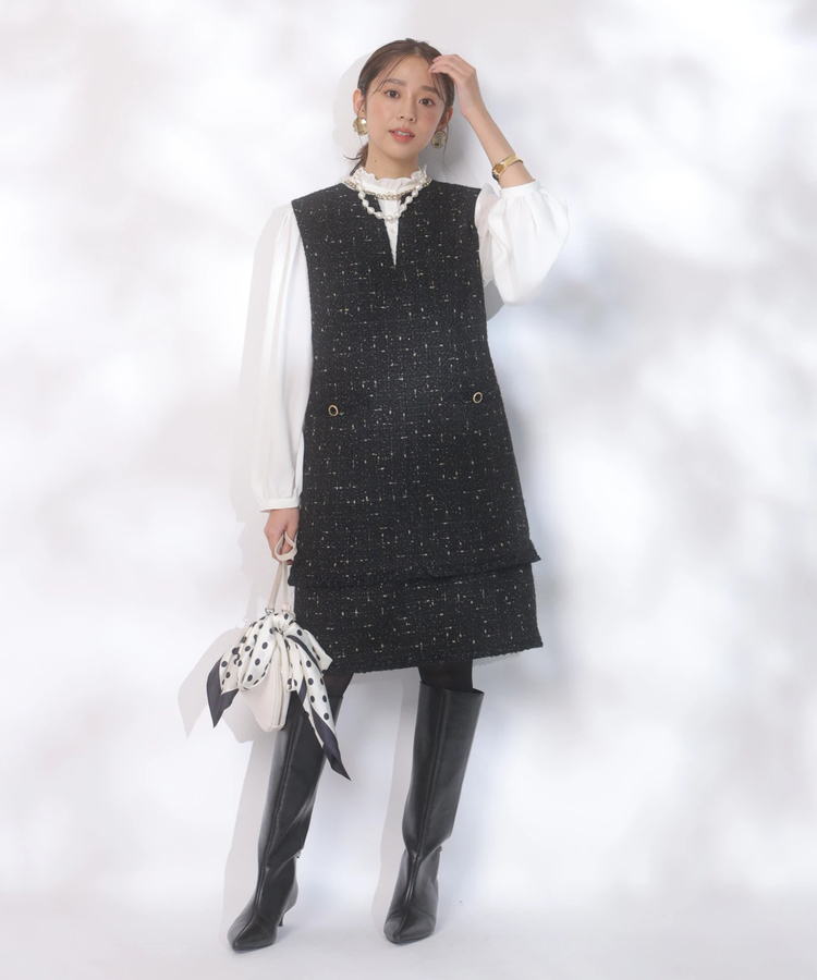 ツイードコーデミニワンピース | ワンピース | JUSGLITTY（ジャス