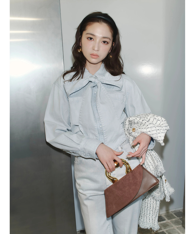 デニムリボン付シャツ | シャツ・ブラウス | JUSGLITTY（ジャス