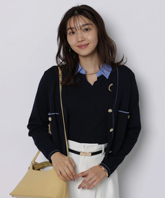 JUSGLITTY(ジャスグリッティー) |シャツカラーVネックアンサンブル