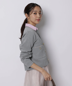 JUSGLITTY(ジャスグリッティー) |シャツカラーVネックアンサンブル