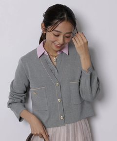 JUSGLITTY(ジャスグリッティー) |シャツカラーVネックアンサンブル