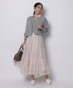 JUSGLITTY(ジャスグリッティー) |シャツカラーVネックアンサンブル