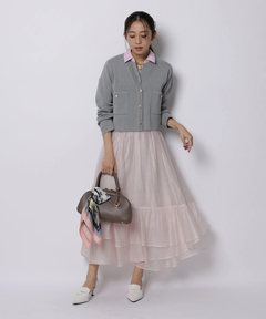 JUSGLITTY(ジャスグリッティー) |シャツカラーVネックアンサンブル