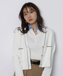 JUSGLITTY(ジャスグリッティー) |シャツカラーVネックアンサンブル