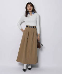 JUSGLITTY(ジャスグリッティー) |シャツカラーVネックアンサンブル