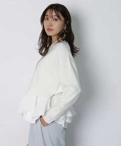 JUSGLITTY(ジャスグリッティー) |フリルキャミレイヤードニット