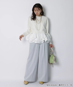 JUSGLITTY(ジャスグリッティー) |フリルキャミレイヤードニット