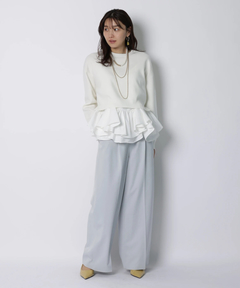 JUSGLITTY(ジャスグリッティー) |フリルキャミレイヤードニット