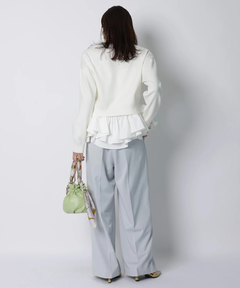 JUSGLITTY(ジャスグリッティー) |フリルキャミレイヤードニット