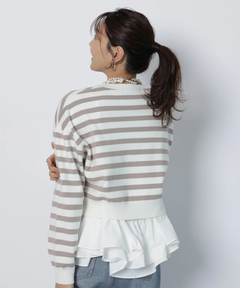 JUSGLITTY(ジャスグリッティー) |フリルキャミレイヤードニット