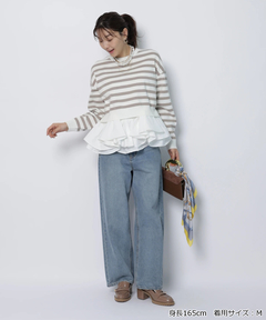 JUSGLITTY(ジャスグリッティー) |フリルキャミレイヤードニット