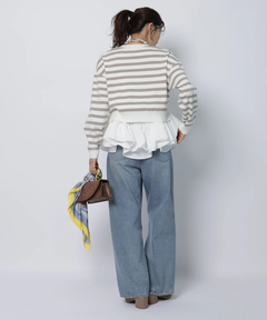 JUSGLITTY(ジャスグリッティー) |フリルキャミレイヤードニット