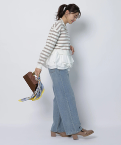 JUSGLITTY(ジャスグリッティー) |フリルキャミレイヤードニット